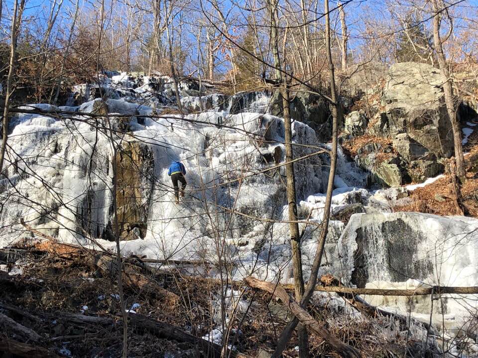 Frozen Waterfall - Middlesex Fells, Jan 26, 2019 - photo by Carol Fyfe